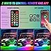 Nilight 4PCS Golf Cart Underglow LED Light Strip Dream Color Multi-Mode Neon Accent Lighting Kit APP and Remote Control Sound Active Music Sync IP67 Waterproof 12V-66V Input for EZGO Yamaha Club Car