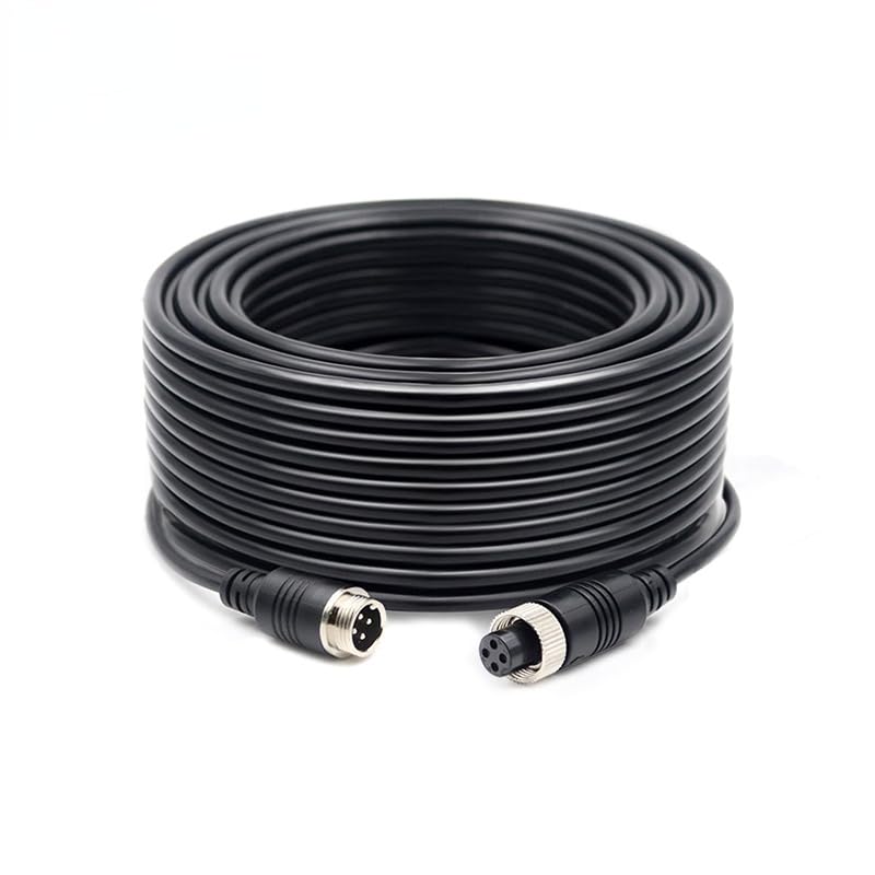 4 Pin Aviation Extension Video Cable 3 Meters 5M 10M 15M 20M Waterproof Extension Video and for Audio Cable for Truck/Trailer/Motorhome - (Color Name: 6m)