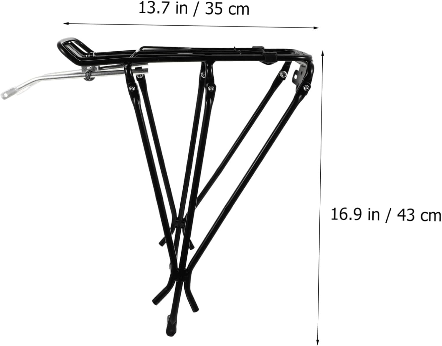Aluminum Alloy Bike Cargo Rack Rear Luggage Carrier for Mountain and Disc Brake Bikes with Strong Load Capacity Stable Rear Rack for Secure Travel