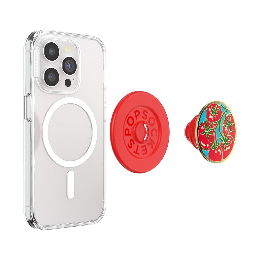 Supporto Magsafe Intercambiabile PopSockets PopGrip Round Per MagSafe - Impugnatura Magnetica, Anello Adattatore Incluso, Design Rainbow Glass PopGrip MagSafe