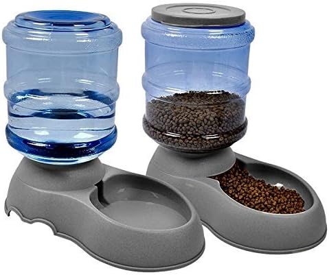 Toby Global Automatic pet feeder and drinker. Dog food/Cat food and water feeder. Set of two dog feeder/cat feeder/automatic water dispenser for all pets