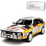 A-U-D-I Quattro Sport Gruppe B E2 Rally Safari Blomqvist Cederberg 1984 Nr 253 1/18 Otto Mobile Modell Auto