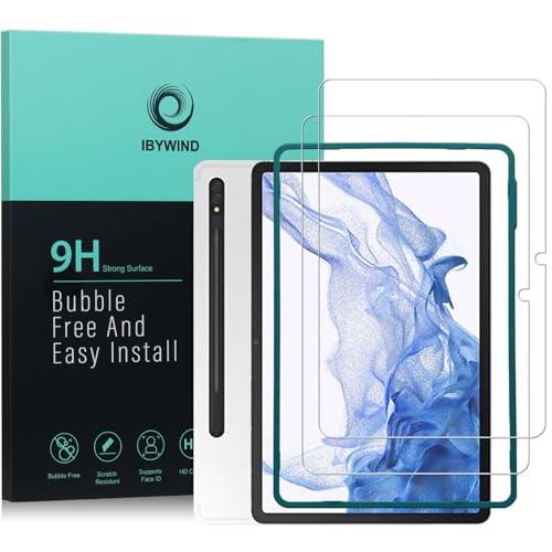 Ibywind Screen Protector For Samsung Galaxy Tab S8(11 Inches),with 2Pcs Tempered Glass [Fingerprint Reader,Easy to install]