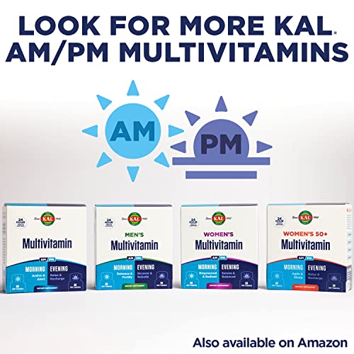 Kal Men's Multivitamin Am/Pm, Men Adult Multivitamin, Antioxidants Supplement, Muscle, Immune, Electrolyte Balance, Overall Wellness Support, Made Without Gmos And Soy, Vegan, 30 Servings, 120 Tablets #TOP5