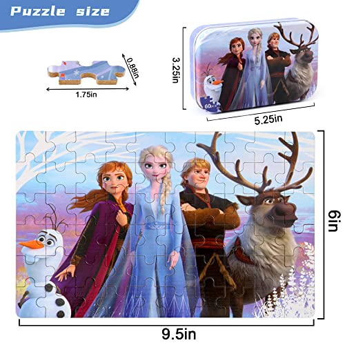 Mzzotoy Puzzles For Kids Ages 4-8, 60 Pieces Puzzles For Kids Ages 3-5 In A Metal Box Girls And Boys Learning Educational Jigsaw Puzzle Toys Gifts thumb #1