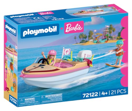 Barco de Aventuras PLAYMOBIL lancha rápida con Barbie y Ken evita el aburrimiento en casa