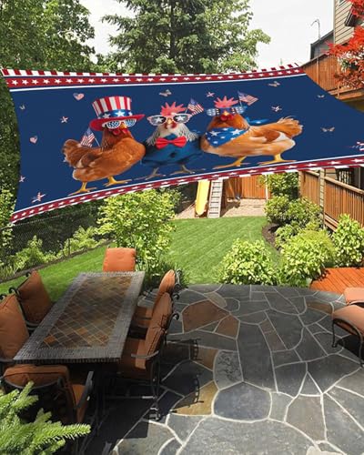 4 of July Sun Shade Sail Outdoor Rectangle Canopy Sunshine
