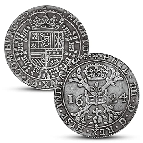 Moneda Antigua españa, colección de Monedas Antiguas españolas, Moneda de Plata Peseta Alfonso XIII española, Monedas Europeas para coleccionistas Raras, Regalo histórica (Spanish Philip IV)
