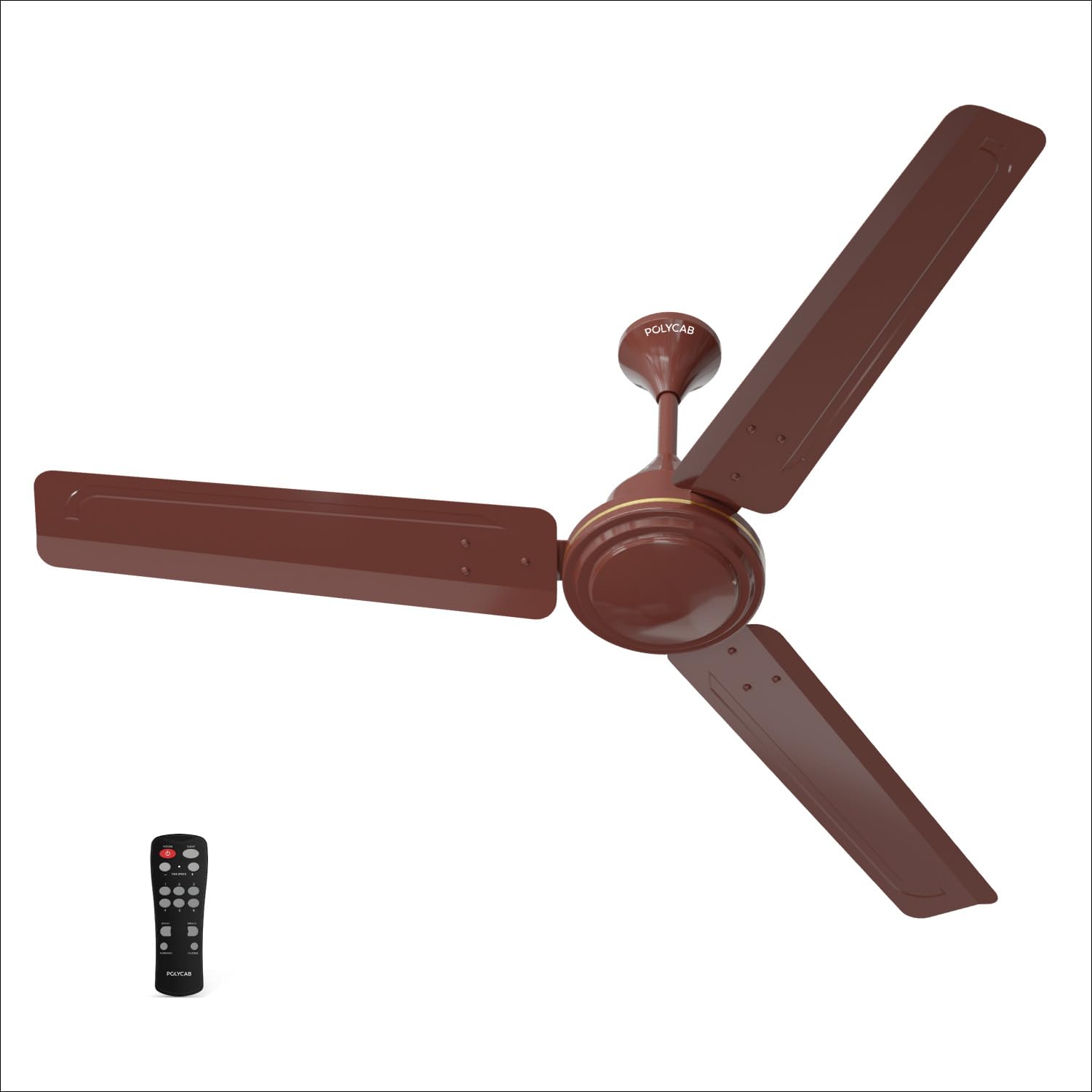 Polycab Airika 1200mm BLDC Ceiling Fan with Remote | Energy Efficient | 5 Star Rated | High Speed | 2 years warranty (Brown)-image-22