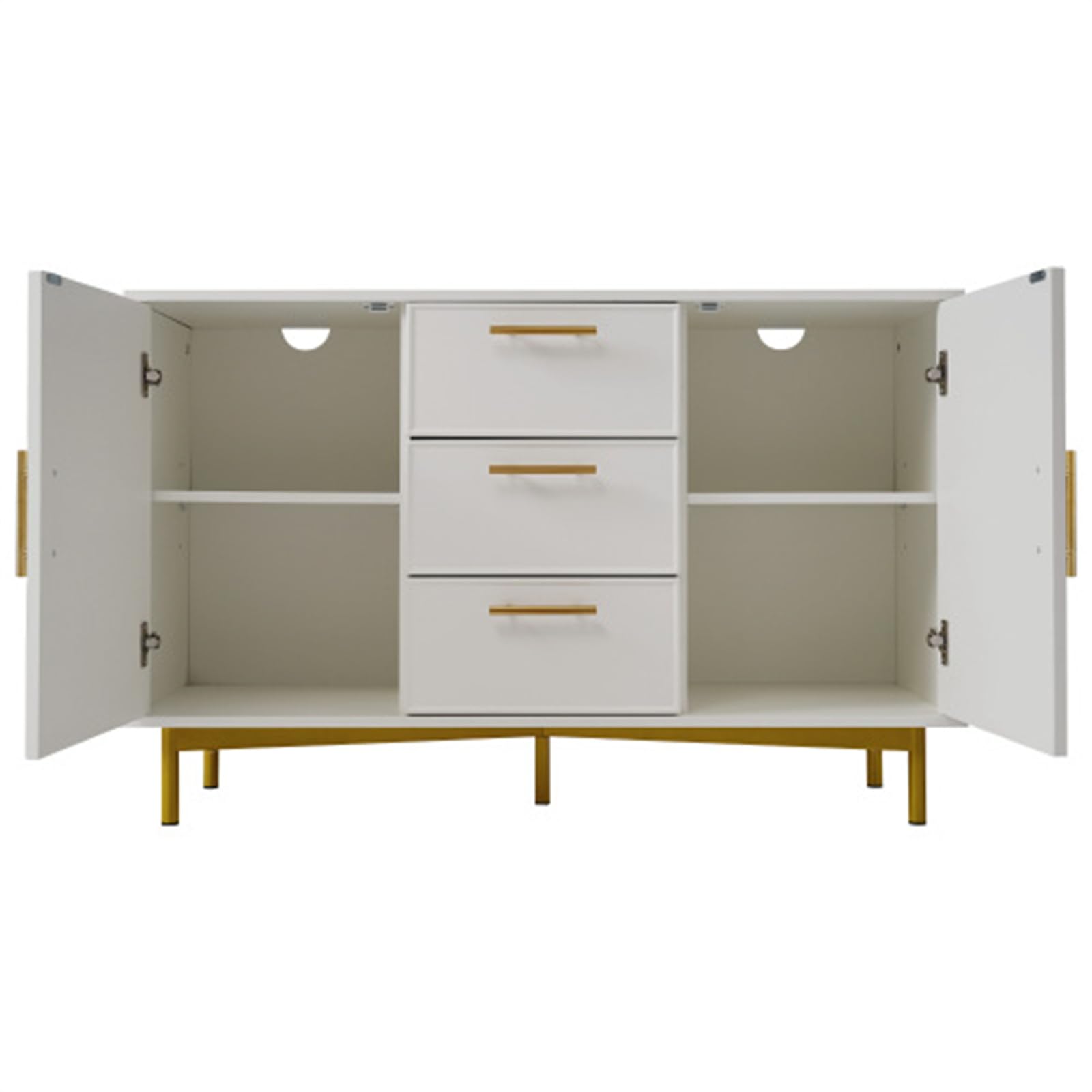 Mobile da Ingresso Moderno E di Lusso Leggero, Credenza con Ripiani Regolabili, Mobile Alto con Ante Portaoggetti di Grandi Dimensioni Adatto per Soggiorno E Camera da Letto