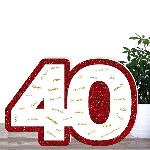 Big Dot Of Happiness We Still Do - 40Th Wedding Anniversary - Guest Book Sign - Anniversary Party Guestbook Alternative - Signature Mat #TOP2