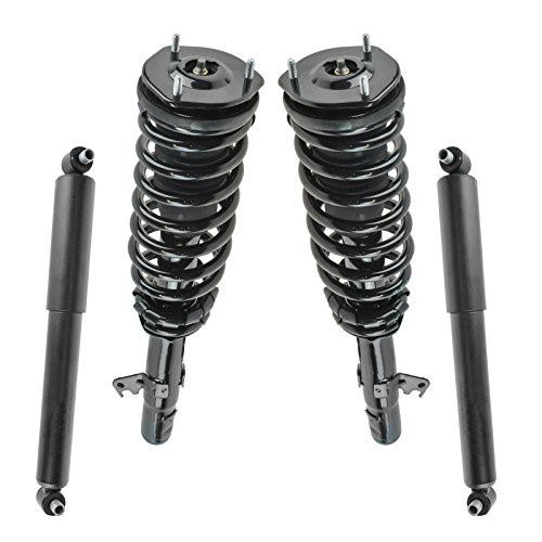 Image of TRQ Front and Rear Complete Strut Assembly & Shock Absorber Kit Complete Strut & Coil Spring Assembly Compatible with 2003-2008 Mazda 6