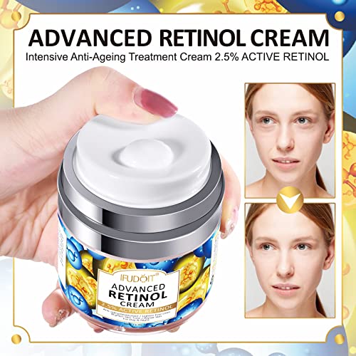Crema-Facial-con-25-de-Retinol-y-acido-Hialuronico-Crema-Facial-Hidratante-Crema-de-Dia-Crema-de-Noche-Antiarrugas-Antiedad-Natural-para-Hombres-y-Mujeres-Iluminadora-y-Rellenadora