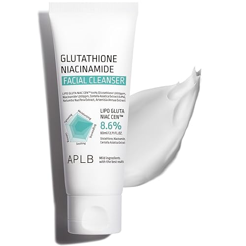 APLB Limpiador facial de niacinamida glutatión  LIPO GLUTA NIAC CEN 8.6% 2.71 FL.OZCuidado de la piel coreano, Cuidados para apretar los poros y el