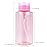 10oz Pink Push Down Pump Dispenser Empty Refillerble Bottle with Flip Top Cap - for Nail Polish, Travel, Cosmetics Packaging