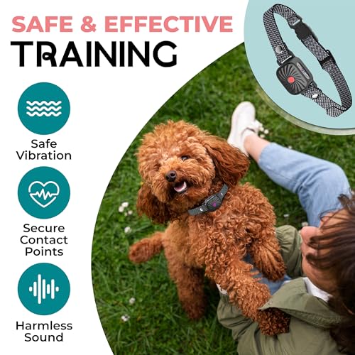 Bark-Collar-for-SmallMedium-Dogs-No-Shock-Anti-Bark-Collar-Rechargeable-Anti-Barking-Collar-w2-Vibration-Beep-Modes-Waterproof-Shockless-Smart-Dog-Stop-Barking-Control-Device