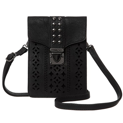 MINICAT Women RFID Blocking Small Crossbody Bags Cell Phone Purse Wallet With Credit Card Slots(Black)â€¦