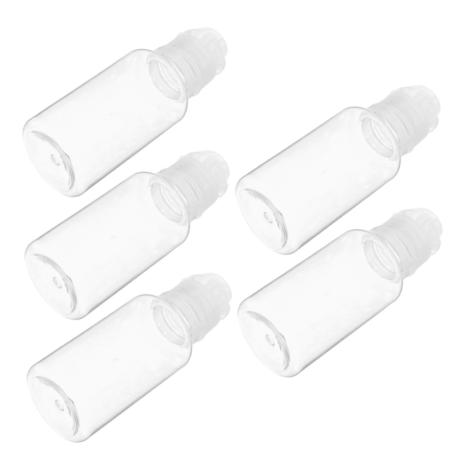 GOOHOCHY 5Pcs Portable Honey Squeeze Bottles with Flip Cap Leak Reusable Plastic Sauce Containers for Kitchen Travel Picnics and Outdoor Activities