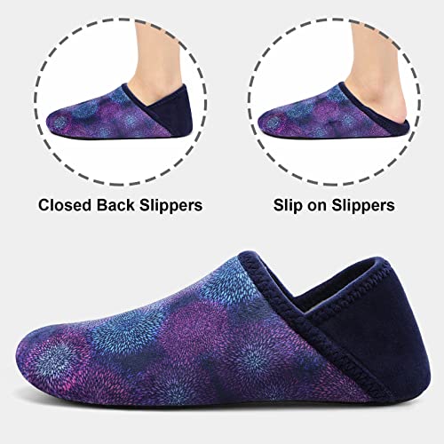 Image of Fires Womens Mens Slippers with Rubber Sole Soft-Lightweight House Slipper Socks Around House Shoes Non Slip Indoor /Outdoor