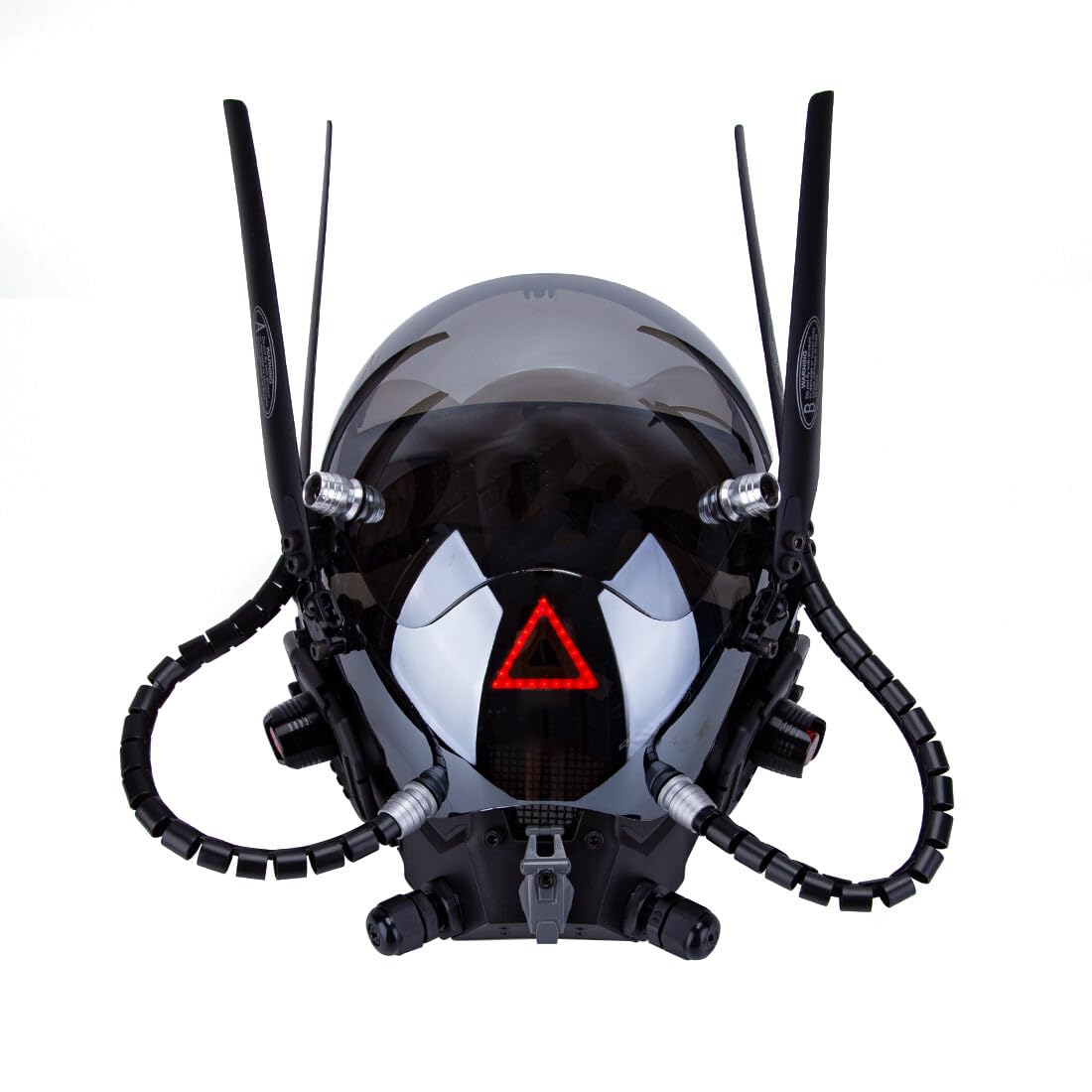SpedUpX Future Punk Technical Glowing Mask Men's Cosplay Prop with Light for Halloween Party
