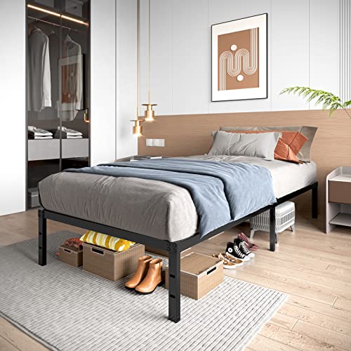 LIJQCI-14-Metal-Twin-XL-Bed-Frame-3000-lbs-Heavy-Duty-Steel-Slat-Support-Platform-Mattress-Foundation-Base-No-Box-Spring-Needed-Twin-XL-Size-BedNoise-FreeEasy-Assembly
