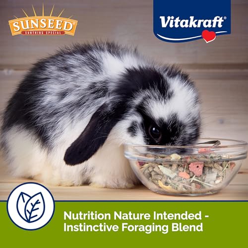Vitakraft Sunseed Vita Prima Daily Adult Rabbit Food 8 lb Bag with Timothy Hay Pellets Vegetables and Fruits Providing Wholesome Daily Nutrition for Happy Healthy Rabbits - Image 3