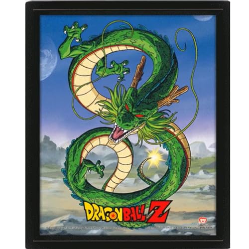 Pyramid International – Cadre lenticulaire 3d - Vrai effet de mouvement et de profondeur – Dragon ball z - Shenron – Idée cadeau anniversaire -...