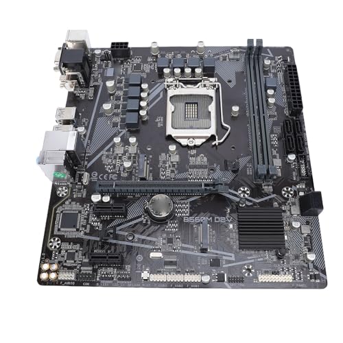 Oreilet Placa Base de Computadora, Micro ATX con Zócalo LGA1200, DDR4 de Doble Canal, M.2 PCIe 4.0, USB 3.2 Gen1, Puertos VGA DVI