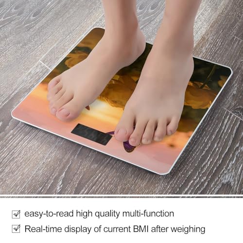 Báscula de baño digital con plataforma de vidrio y pantalla LCD miniatura 5