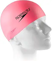 Touca de Natação Infantil, Speedo, Swim Cap Jr, Silicone Resistente com Encaixe Confortável - Rosa Claro