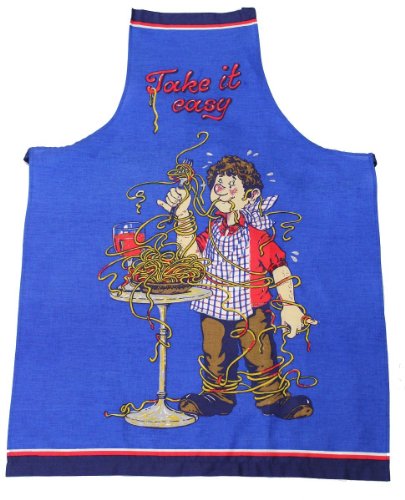 Tablier Take it easy coton le cadeau idéal pour amateur de barbecue