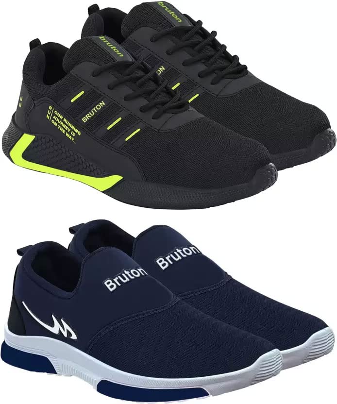 BRUTON No. 104 Mens Sports, Walking, Gym, Training, Running Shoes (Pack of 2) (Blue & Black, Numeric_7) (B0BQ6HCYKH) Amazon Price History, Amazon Price Tracker
