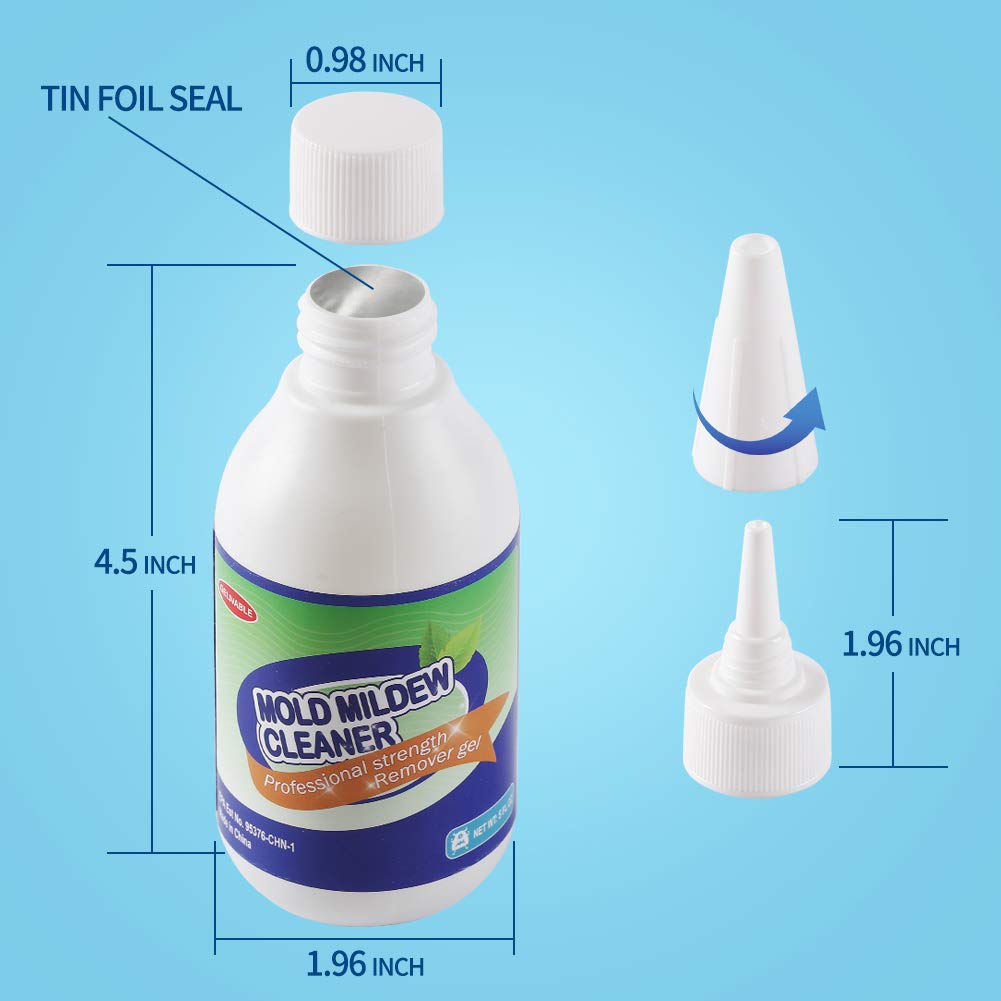 GELIVABLE Mold Remover Gel - Effective Mold Mildew Cleaner for Household Shower, Kitchen Sinks, Walls, Tiles, Grout, Bathrooms, Washing Machine and Refrigerator Strips - 5Fl.Oz (Pack of 3)