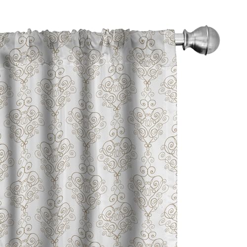 ABAKUHAUS Arabesque Ensemble de 2 Panneaux de Rideaux, Vintage Curlicue Motifs, Traitement de...