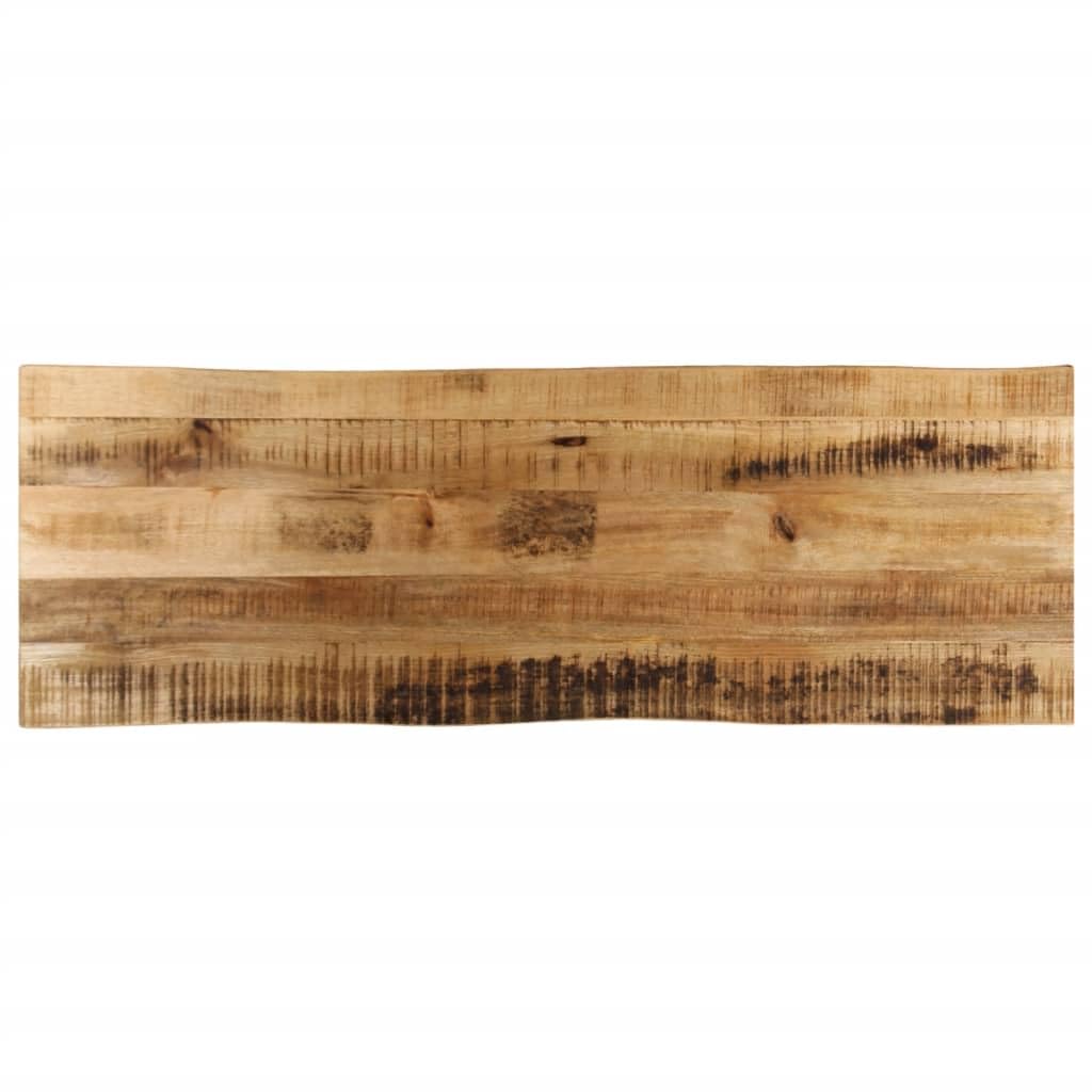 vidaXL Tablero de Mesa Borde Natural Madera Maciza Mango 140x40x2,5 cm, Superficie de Mesa, Tablero de Mesa de Madera, Tablero de reemplazo