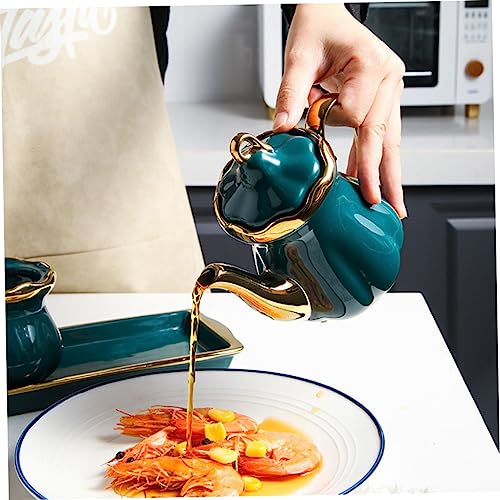 Bouteille huile vinaigre sauce soja et pot condiments céramique