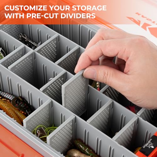 Image of KastKing HyperSeal Waterproof Tackle Box, 3700 Deep Tackle Trays, Fishing Tackle Box Organizer With Removable Dividers, Fishing Gear & Fishing Accessories Storage, 1 Pack