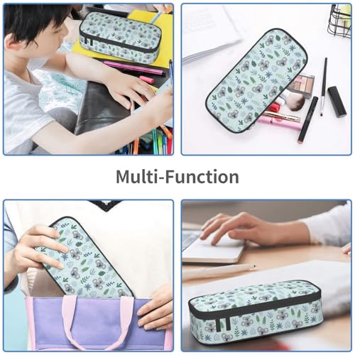 Image of Koala Animal Cute Pencil Case Organizer Big Capacity Pencil Pouch Stationery With Zipper School Supplies Pencil Bag For Girls Boys Office
