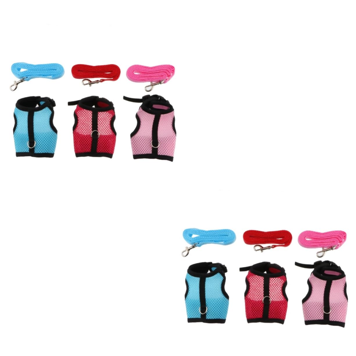 POPETPOP 2pezzi Pettorina e Guinzaglio Per Piccoli Animali Per Conigli Furetti e Porcellini Pratica Soluzione Per Passeggiate e Occasioni Speciali Colori Taglia