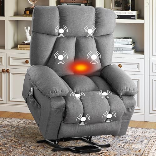 jonpony Power Lift Recliner Chair for Elderly, Lift Chair with Massage and Heat for Living Room,...