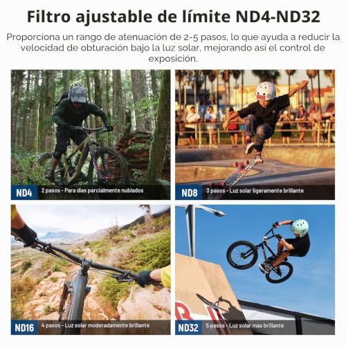 Filtro ND variable Neewer ND4-32 para cámara de acción con vidrio multicapa 4
