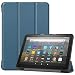 Produktbild HoYiXi Hülle für All-New Fire HD 8 Plus 2020 / Fire HD 8 2020 Slim Leder Tri-Fold Smart Abdeckung mit der Stand Funktion Tablet Schutzhülle für Amazon Fire HD 8 Plus/Fire HD 8 2020 - dunkelgrün