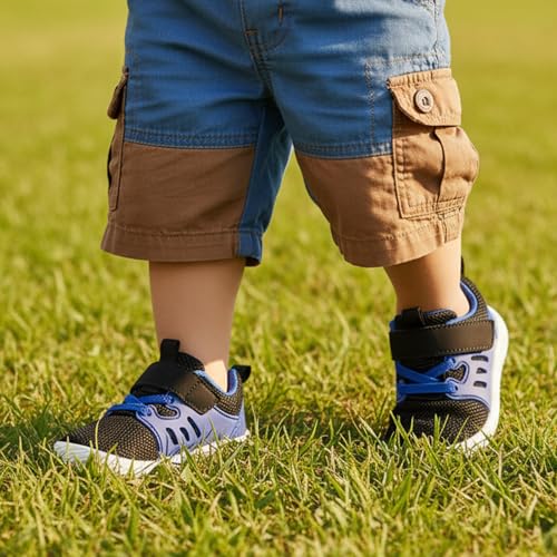 Image of MORENDL Toddler Sneakers Baby Boys & Girls Barefoot Shoes Lightweight Breathable Walking Running Tennis Athletic Sport Shoes