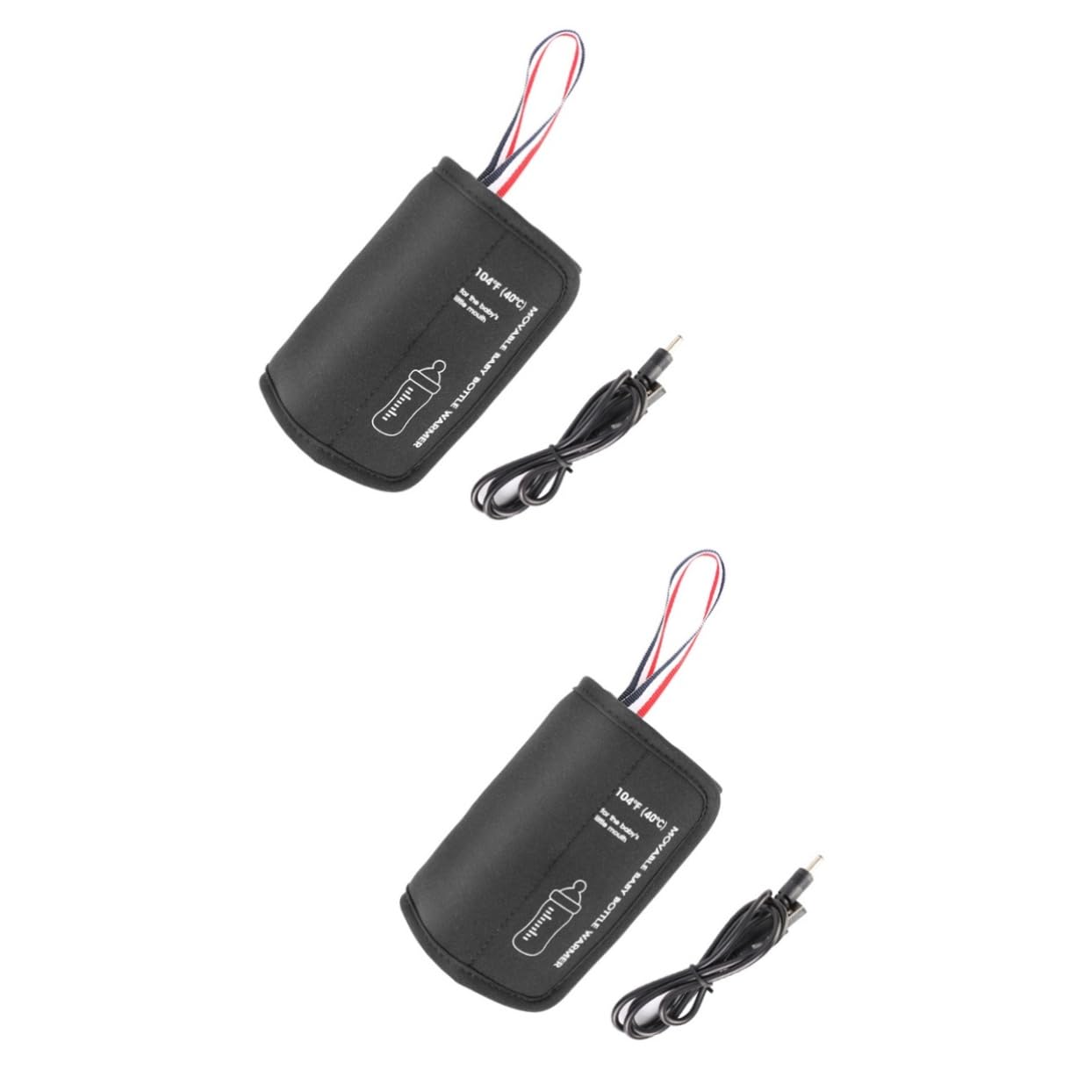 VICASKY 2piezas Calentador De Biberones Portátil Usb Para Coche Bolsa Térmica Adecuado Para Viajes Calienta Leche y Bebidas Con Protección Automática Contra Sobrecalentamiento