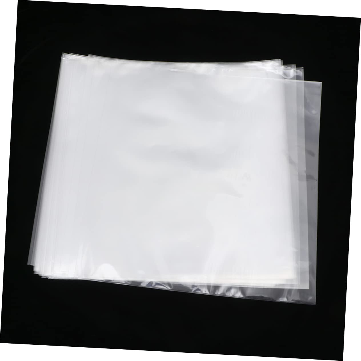 Mikinona 50pezzi Buste Protettive per Vinili Sacchetti Piatto Chiusura Tasche Resistente per Protezione Dischi Vinile Custodia Anti- e Anti-Usura