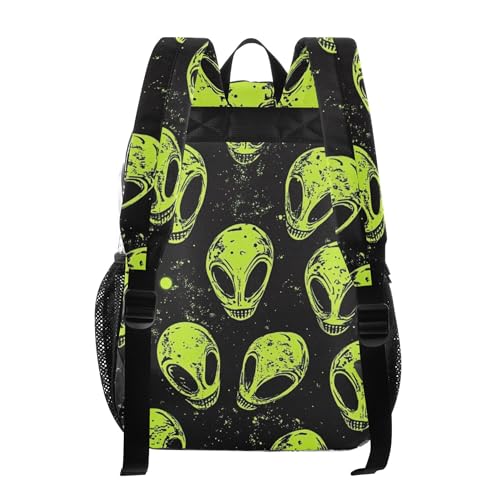 Green Alien Space Clear Backpack PVC Transparent Backpack Lightweight Book Bag Capacity Clear Bag for Kids Boys Girls3