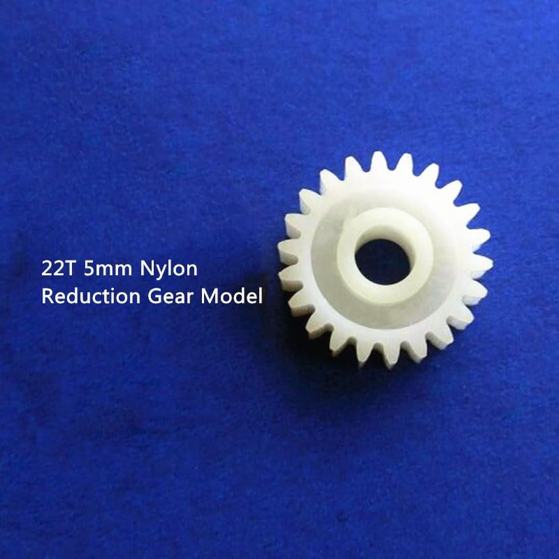 Cylindrical Drive 2pcs 0.7 Module 22 Teeth Nylon Reduction Gear 0.7M 22T 5mm Loose Fit Shaft Pinion 17.9x6.1mm DIY Model Spur Gear Rack Machinery
