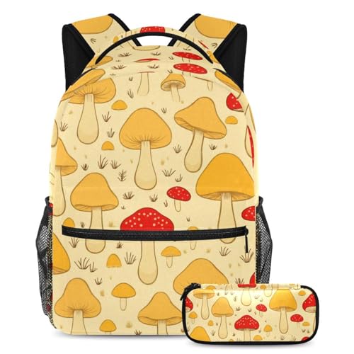 Sac à livres de voyage pour étudiants et adolescents grand cartable scolaire à motif jaune