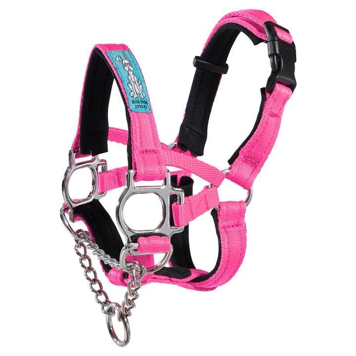 Big Dog Styles Head Collar UK Made for Large & Giant Dogs Stop Pulling, Anti Chew, Padded with Neoprene (Hot Pink, 2)