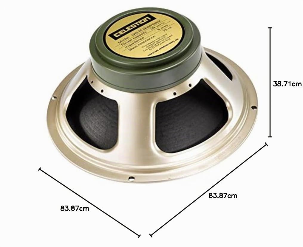 CELESTION G12M Greenback 12" (31 cm) 25W 8 Ohmios – Altavoz de Guitarra Vintage Icónico, Sonido Rock Legendario, Medios Vocales y Respuesta Musical